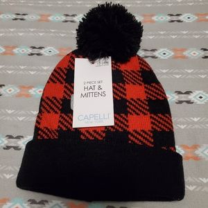 2 pc hat and mitten set